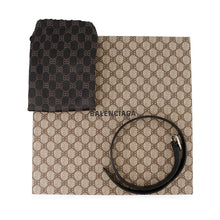 将图像加载到图库查看器中，BALENCIAGA The Hacker Project Jackie1961 Black680118 Canvas Leather Size Small
