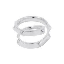 Load image into Gallery viewer, HERMES Crew de H Double Finger Ring Size 52/#12H125631B SV925
