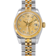 Load image into Gallery viewer, ROLEX Lady-Datejust W26mm Stainless Steel K18YG Champagne Dial179173G

