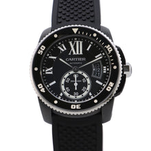 将图像加载到图库查看器中，CARTIER Cartier Diver&#39;s Carbon Calibre W42mm Stainless Steel Rubber Black DialWCSA0006
