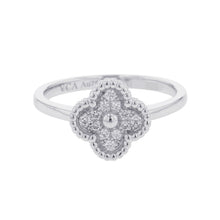 将图像加载到图库查看器中，Van Cleef &amp; Arpels Sweet Alhambra Ring Size 47/#7VCARO85800 18K White Gold

