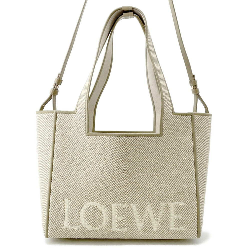 LOEWE font tote EcruALF1B61X11 Jacquard Size Medium