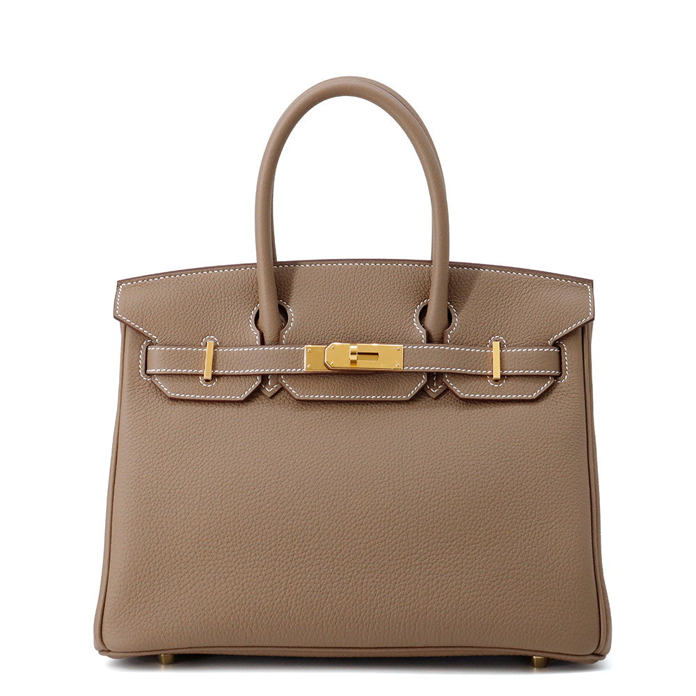 HERMES Birkin Etoupe Togo Leather Size 30