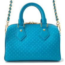 Load image into Gallery viewer, LOUIS VUITTON Nanogram Speedy Bandouliere BlueM22596 Monogram Calf Leather Size 20
