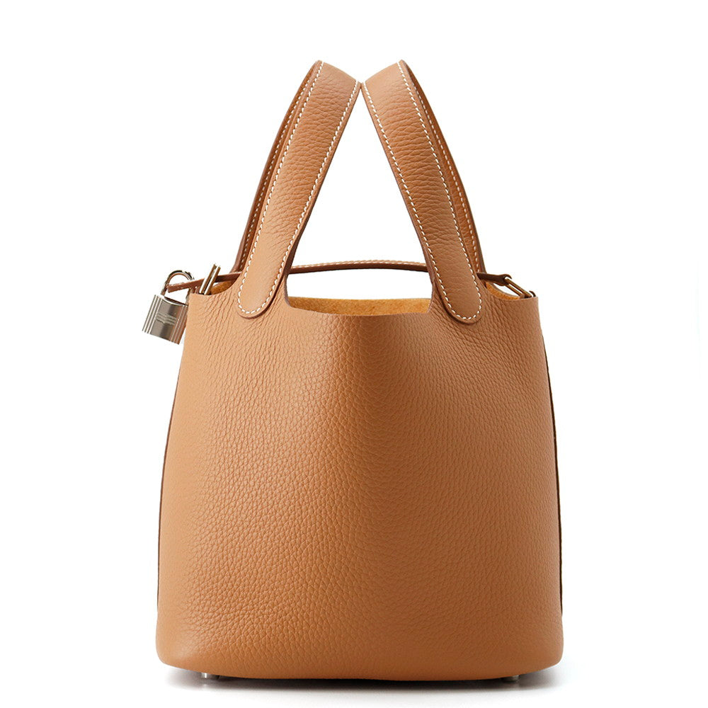 HERMES Picotin Lock Gold Taurillon Clemence Size PM