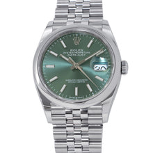 Load image into Gallery viewer, ROLEX Datejust W36mm Stainless Steel Mint Green Dial126200

