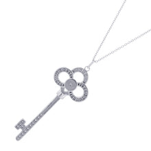 Load image into Gallery viewer, TIFFANY&amp;Co. Crown Key Necklace Full Pavé Size LargeGRP11583 Pt950
