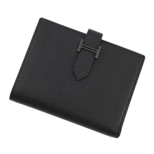 Load image into Gallery viewer, HERMES Bearn Compact Mono Chrome So Black Epsom
