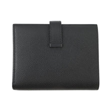 Load image into Gallery viewer, HERMES Bearn Compact Mono Chrome So Black Epsom
