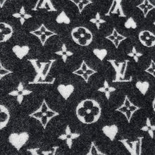 将图像加载到图库查看器中，LOUIS VUITTON Echarpe Game On Scarf NoirMP2907 Cashmere100%
