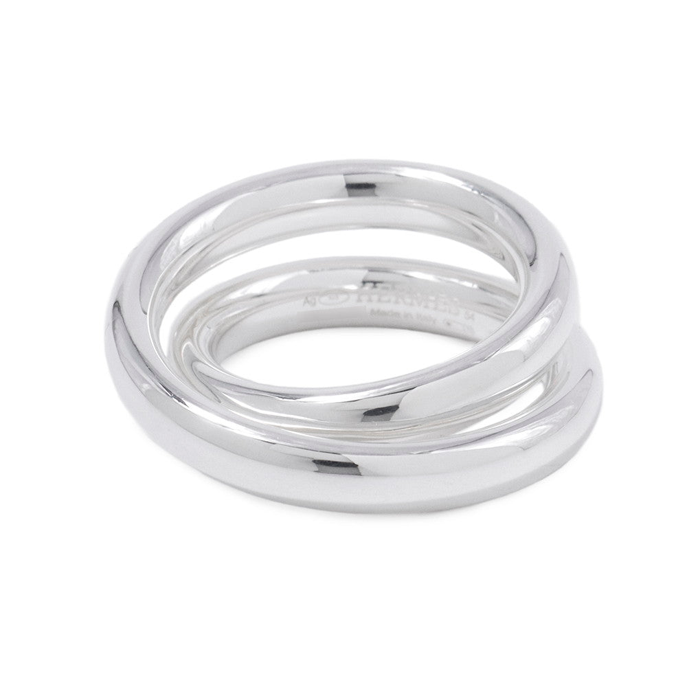 HERMES Caba Cityslide clutchertige Ring Size 54/#14 Silver SV925