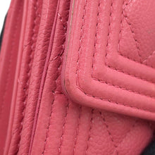 将图像加载到图库查看器中，CHANEL Boy Chanel Small Flap Wallet PinkA84432 Caviar Leather
