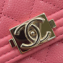 Load image into Gallery viewer, CHANEL Boy Chanel Small Flap Wallet PinkA84432 Caviar Leather
