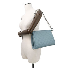 Load image into Gallery viewer, LOUIS VUITTON Coussin Blue Gacier/RedM21197 Monogram Embossed Lamb Leather Size PM
