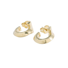 将图像加载到图库查看器中，TIFFANY&amp;Co. T One Hoop Earrings Size Extra Small70811219 18K Yellow Gold
