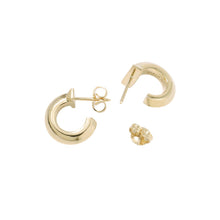 将图像加载到图库查看器中，TIFFANY&amp;Co. T One Hoop Earrings Size Extra Small70811219 18K Yellow Gold
