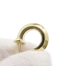 将图像加载到图库查看器中，TIFFANY&amp;Co. T One Hoop Earrings Size Extra Small70811219 18K Yellow Gold
