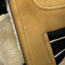 将图像加载到图库查看器中，Dior Reversible Hooded Mouton Jacket Size 34 Camel248C85AL815 Lambskin100% Wool 94% Nylon5% Polyurethane1%
