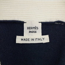 Load image into Gallery viewer, HERMES Chaine d'Ancre knit cardigan Size 36 Blue・NoirH5E2749DF Cashmere50% Silk50%
