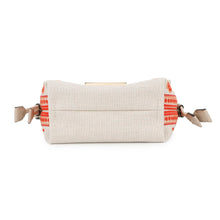 将图像加载到图库查看器中，FENDI Mamma Baguette Embroidery Beige/Coral8BS105 Canvas Leather Size Small
