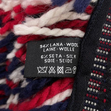 Load image into Gallery viewer, CHANEL CC Logo CHANEL Logo Scarf Navy/Red/White Wool 94% Silk6%
