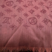 将图像加载到图库查看器中，LOUIS VUITTON Shawl・Monogram BordeauxR98780 Cashmere100%
