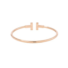 将图像加载到图库查看器中，TIFFANY&amp;Co. T-wire Bracelet Size Small60010745 18K Pink Gold
