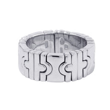 将图像加载到图库查看器中，BVLGARI Parentesi Ring Size 11 18K White Gold
