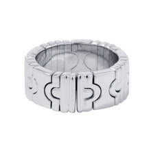 Load image into Gallery viewer, BVLGARI Parentesi Ring Size 11 18K White Gold
