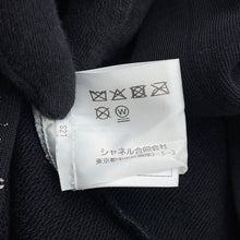 将图像加载到图库查看器中，CHANEL Logo Print Knitted Fabric Skirt Size 36 BlackP70693 Cotton100% Sequins
