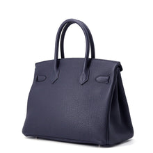 将图像加载到图库查看器中，HERMES Birkin Blue Nuit Togo Leather Size 30
