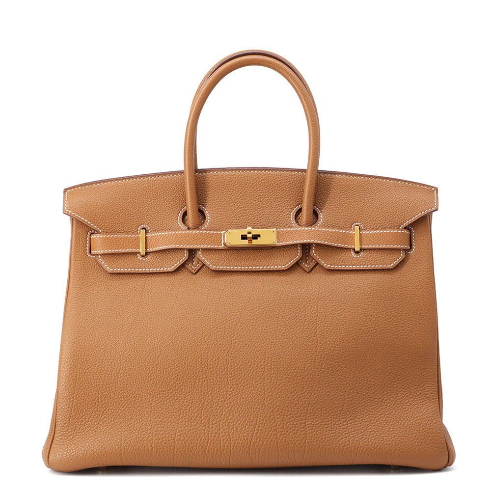 HERMES Birkin Gold Togo Leather Size 35