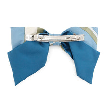 Load image into Gallery viewer, HERMES Grenelle EX-LIBRIS Barrette Blue Shiklad Metal Silk100%
