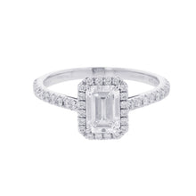 Load image into Gallery viewer, TIFFANY&amp;Co. Soleste Emerald Cut Diamond Ring Size Approximately 11 Pt950
