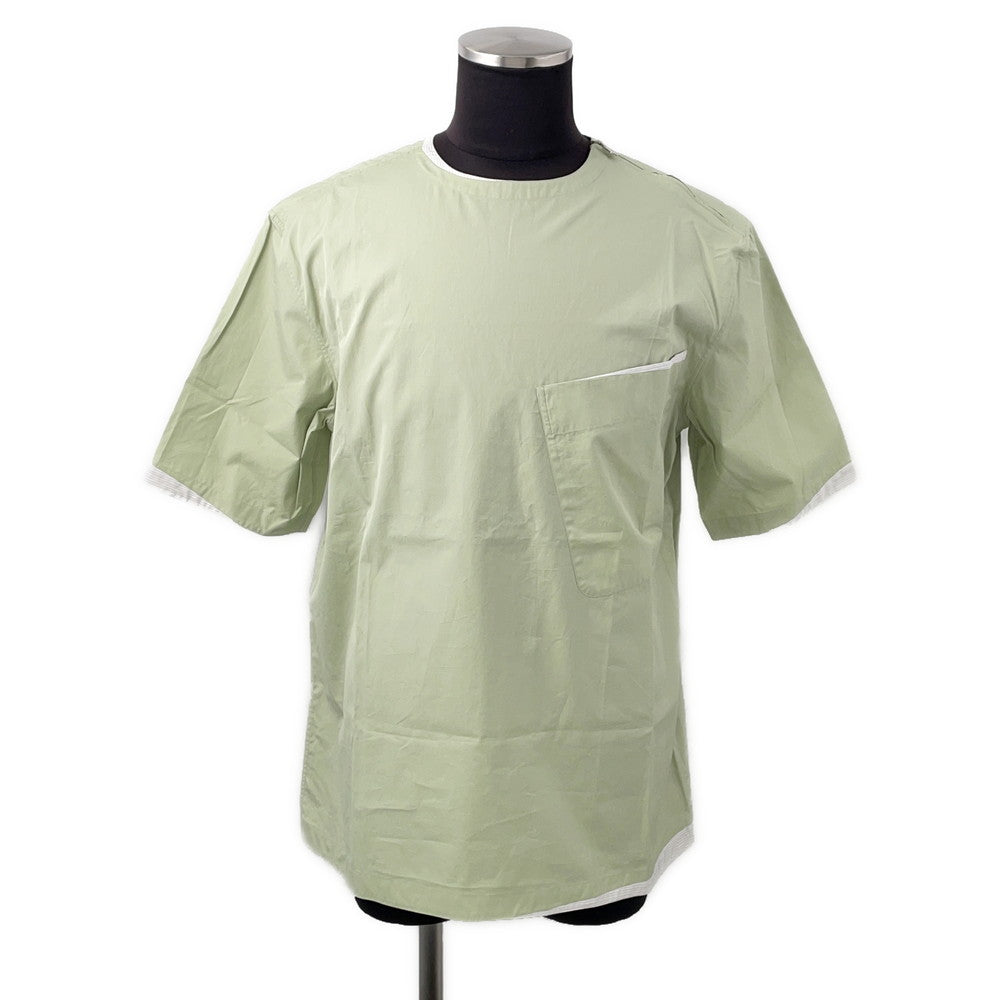 HERMES Pullover Shirt Size 39 Light Green Cotton100%