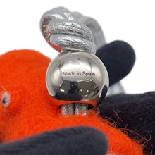 将图像加载到图库查看器中，LOEWE Suna Fujita Hamster Octopus Bag Charm Beige/Orange/Silver Felt Leather
