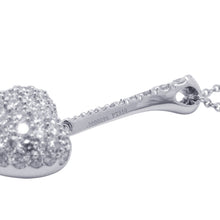 将图像加载到图库查看器中，CARTIER Heart Necklace Pavé Pt950
