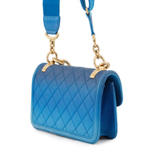 将图像加载到图库查看器中，CHANEL Sunset on the Sea Matelasse Single Flap Blue Caviar Leather
