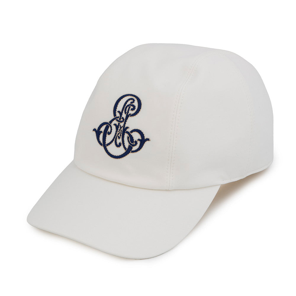 HERMES Davis Emile Cap Size 57 White Cotton Elastine