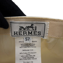 Load image into Gallery viewer, HERMES Davis Emile Cap Size 57 White Cotton Elastine

