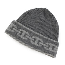 将图像加载到图库查看器中，HERMES Knit cap 《Heaven》 Size L Charbon / Flannel Cashmere99% Polyurethane1%
