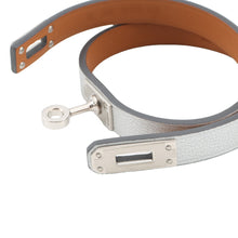 Load image into Gallery viewer, HERMES Mini Kelly Double Tour Bracelet Size T2 Silver Chevre Shamqila
