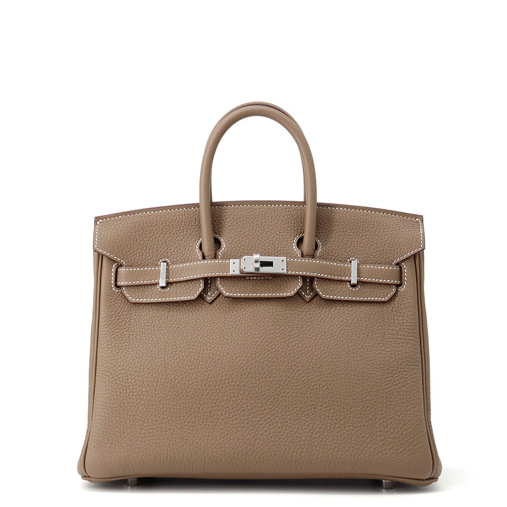 HERMES Birkin Etoupe Togo Leather Size 25