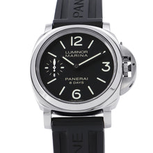 将图像加载到图库查看器中，PANERAI Luminor Marina Logo Acciaio W44mm Stainless Steel Rubber Black DialPAM01005
