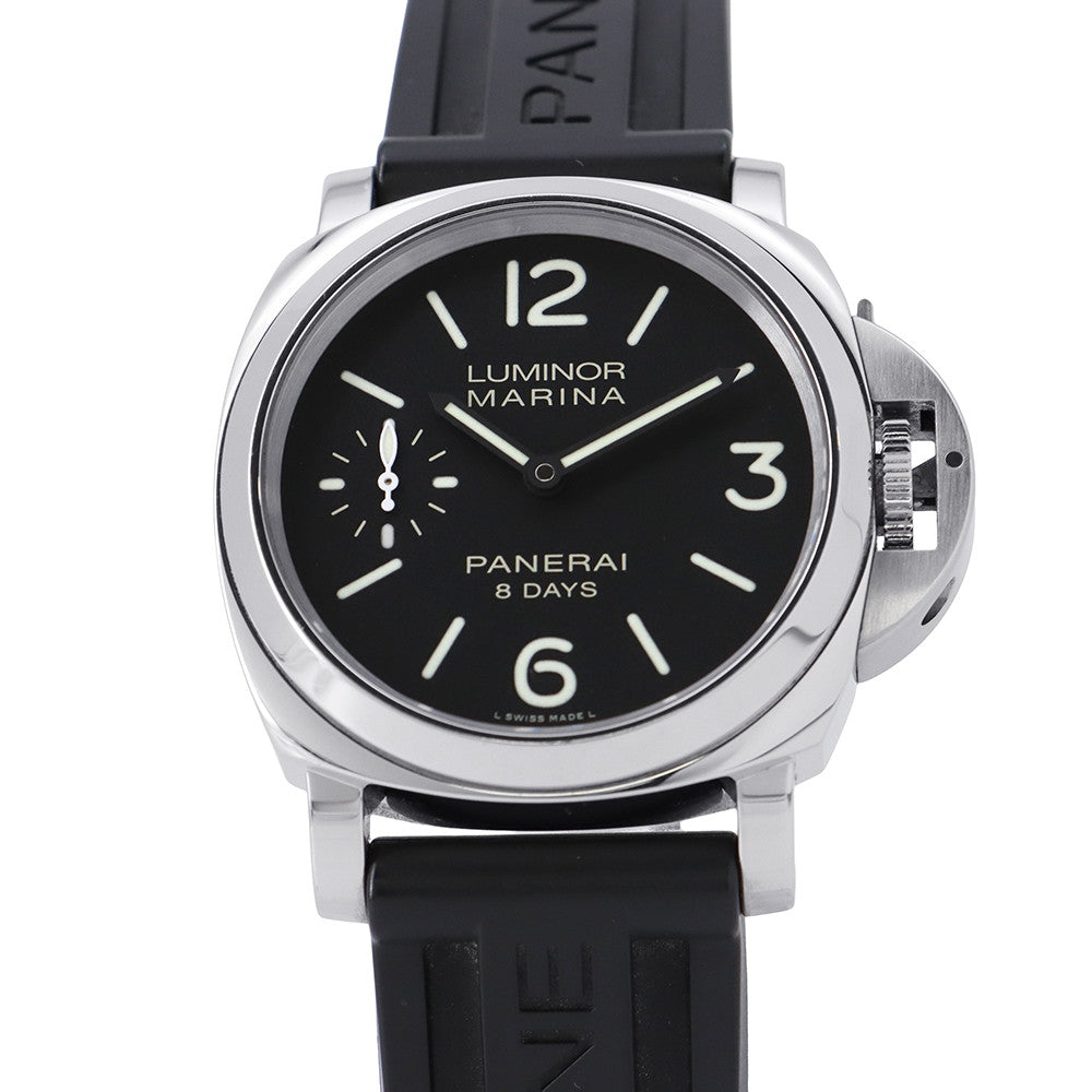 PANERAI Luminor Marina Logo Acciaio W44mm Stainless Steel Rubber Black DialPAM01005