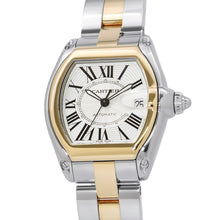 将图像加载到图库查看器中，CARTIER Roadster SM W32mm×H37mm Stainless Steel K18YG Silver DialW62031Y4
