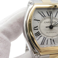 将图像加载到图库查看器中，CARTIER Roadster SM W32mm×H37mm Stainless Steel K18YG Silver DialW62031Y4
