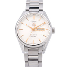 Load image into Gallery viewer, TAG HEUER Carrera Caliber 5 Day-Date W41mm Stainless Steel White DialWAR201D.BA0723
