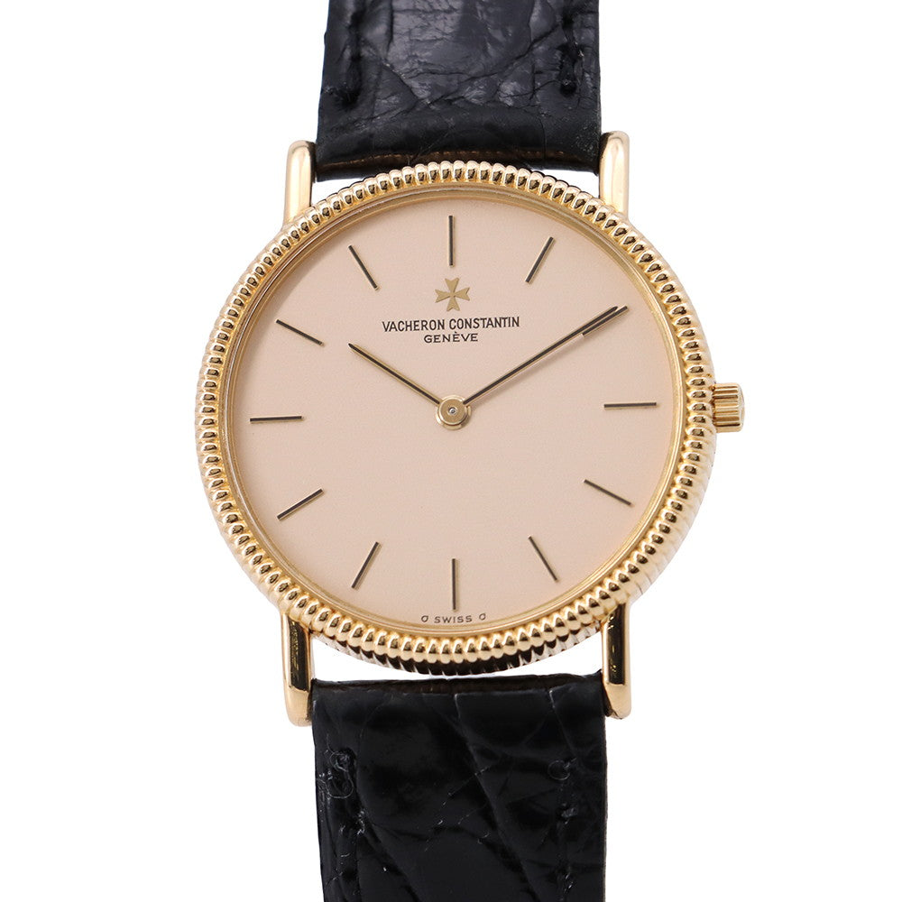 VACHERON CONSTANTIN Patrimony Extra Flat W31mm K18YG Leather Ivory DialCal 1003/1