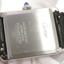 将图像加载到图库查看器中，CARTIER tank mast LM H33.7mm×W25.5mm Stainless Steel Leather Silver DialWSTA0059
